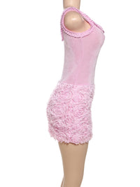 Flowers Hem Mini Dress