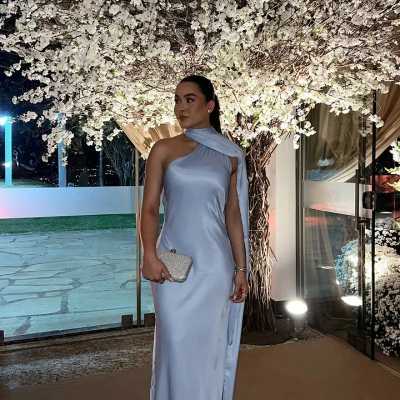 Luxe Radiance Halter Gown