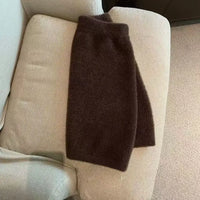 Elastic Waist Slim Imitation Mink Fur Skirt