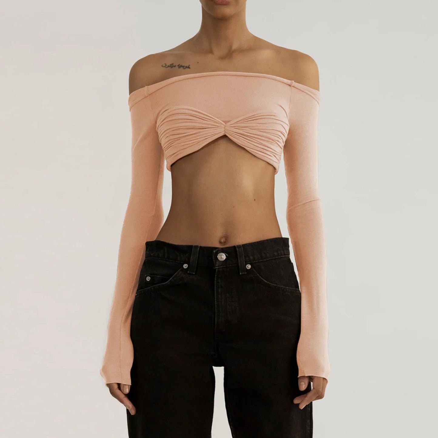See Through Mesh Crop Top
