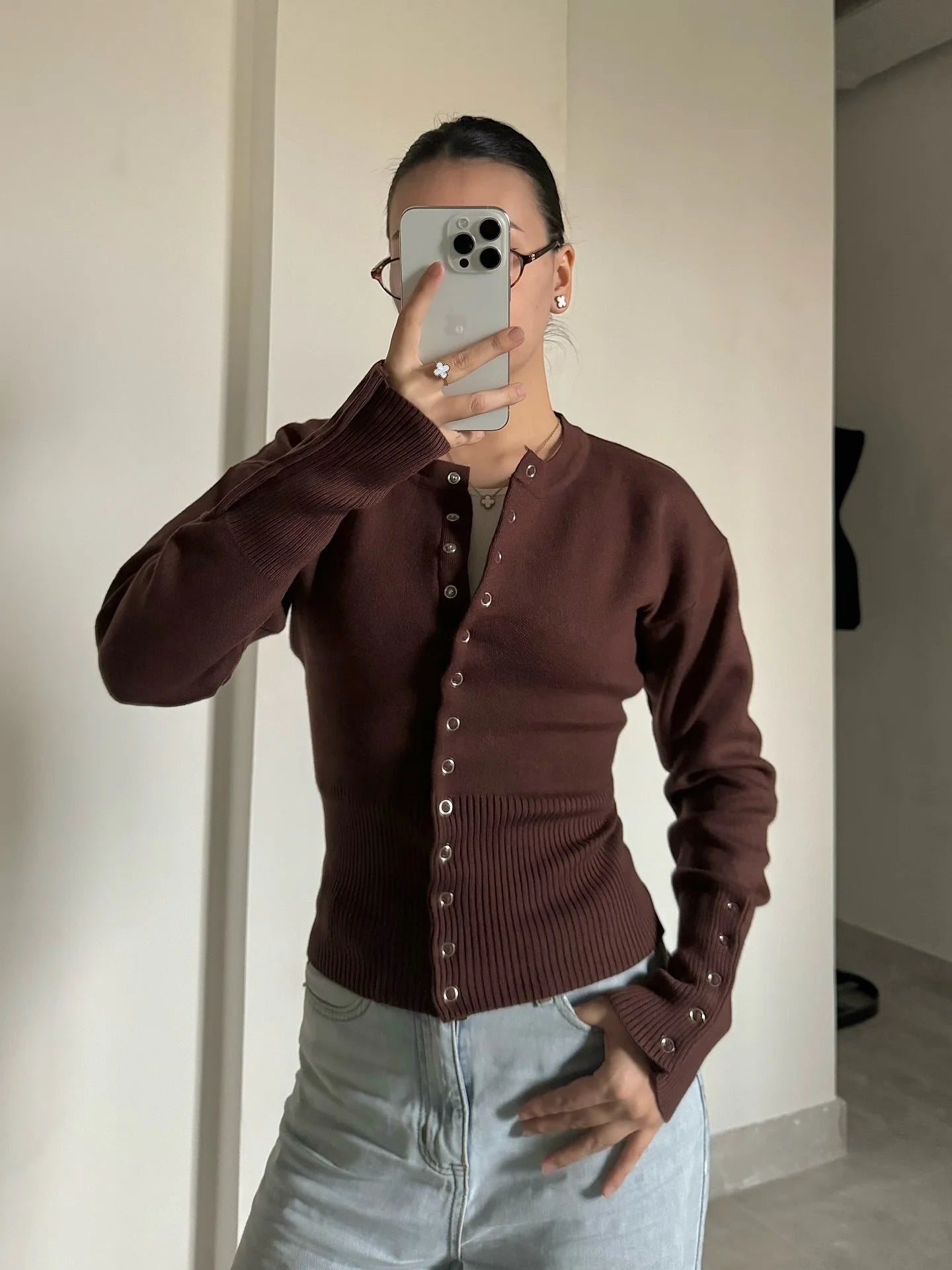 "It Girl" Waist-Detail Cardigan