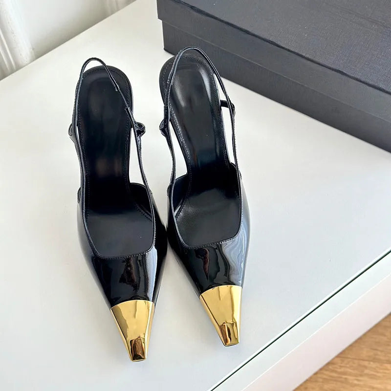 Gold Digger Slingback Heels