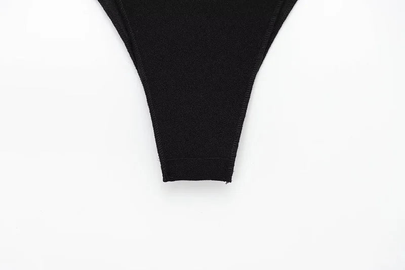 Black off Shoulder Sleeveless Bodysuit