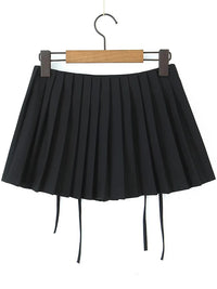 Tie Me Up Pleated Mini Skirt