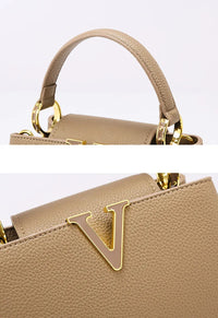 Luxury Leather Crossbody Tote Bag