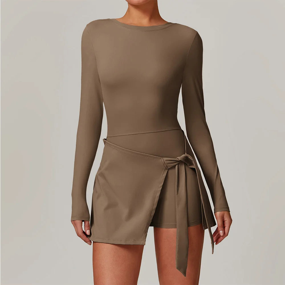 Backless Long Sleeved Romper