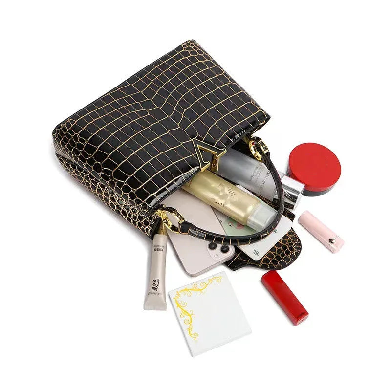 High-quality Crocodile Print Handbag