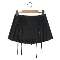 Tie Me Up Pleated Mini Skirt