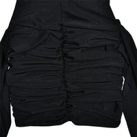 Turtleneck Sleeveless Irregular Ruched Mini Dress