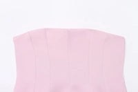 White Pink Bustier Camisole Tube Tops