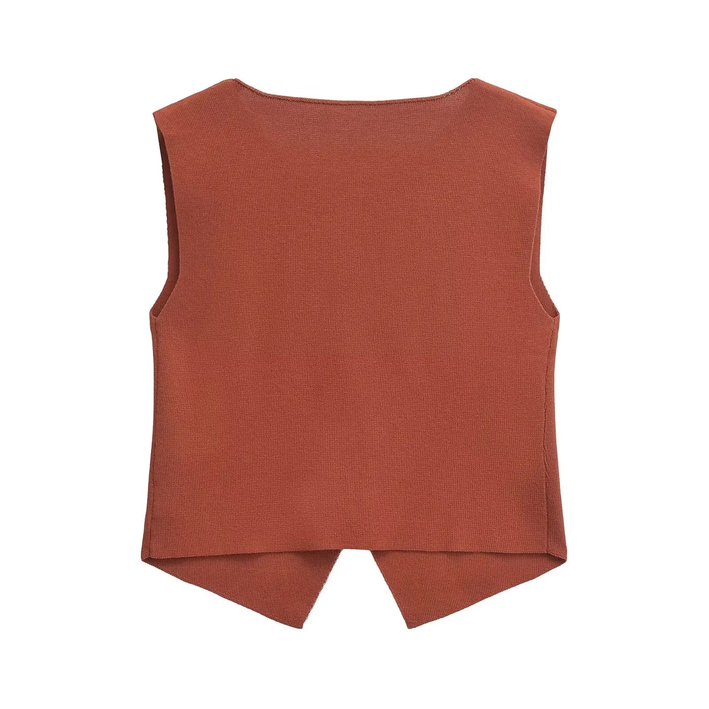 Sleeveless Tailored Cropped Vest
