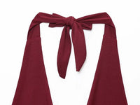 Sexy Ruched Backless  Halter Crop Top