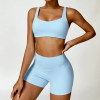 Square Neck Long Sleeve Seamless Activewear Set