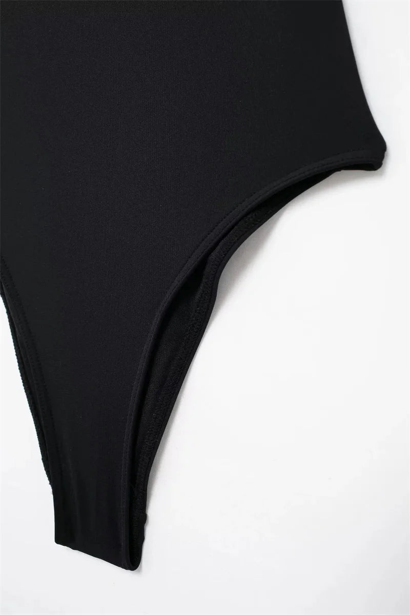 Off Shoulder Sleeveless Tight Bodysuit