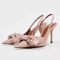 Slingback Butterfly-knot  Pointed toe Thin Heels