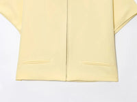 Short Sleeve Zipper Cropped Jacket