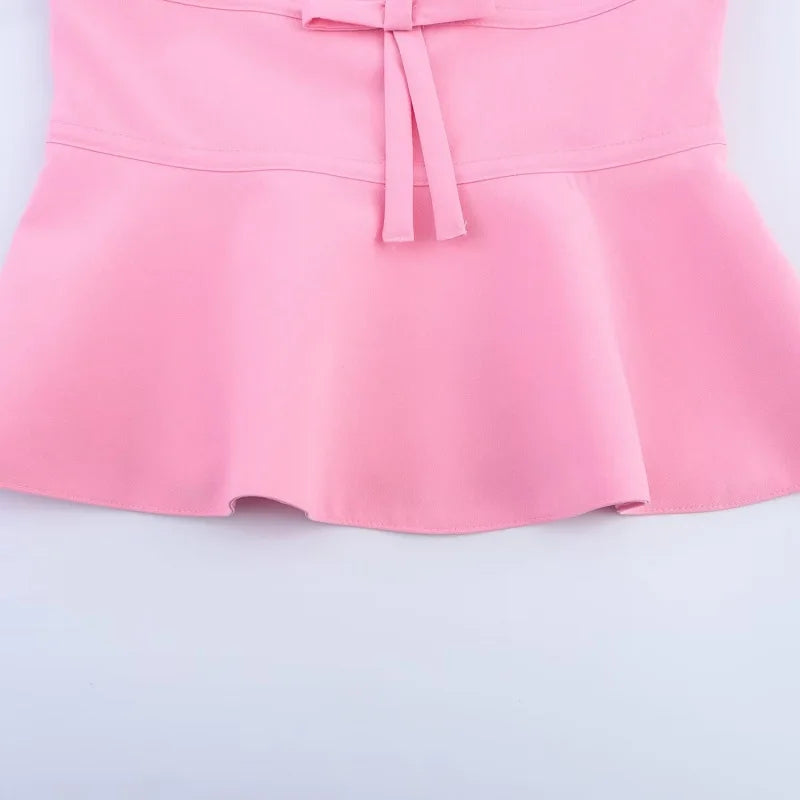 Pink Bow Tube Top