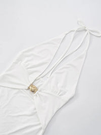 Hollow Out Deep V Neck Sexy Mini Dress