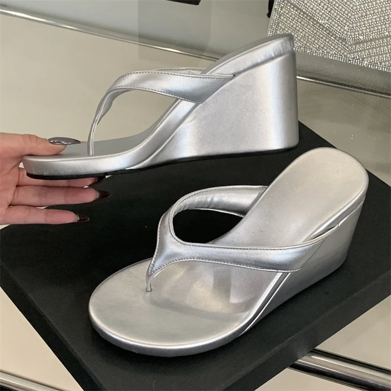 Elevate Me Wedge Thongs