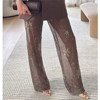 Sequin Wide Leg Pants