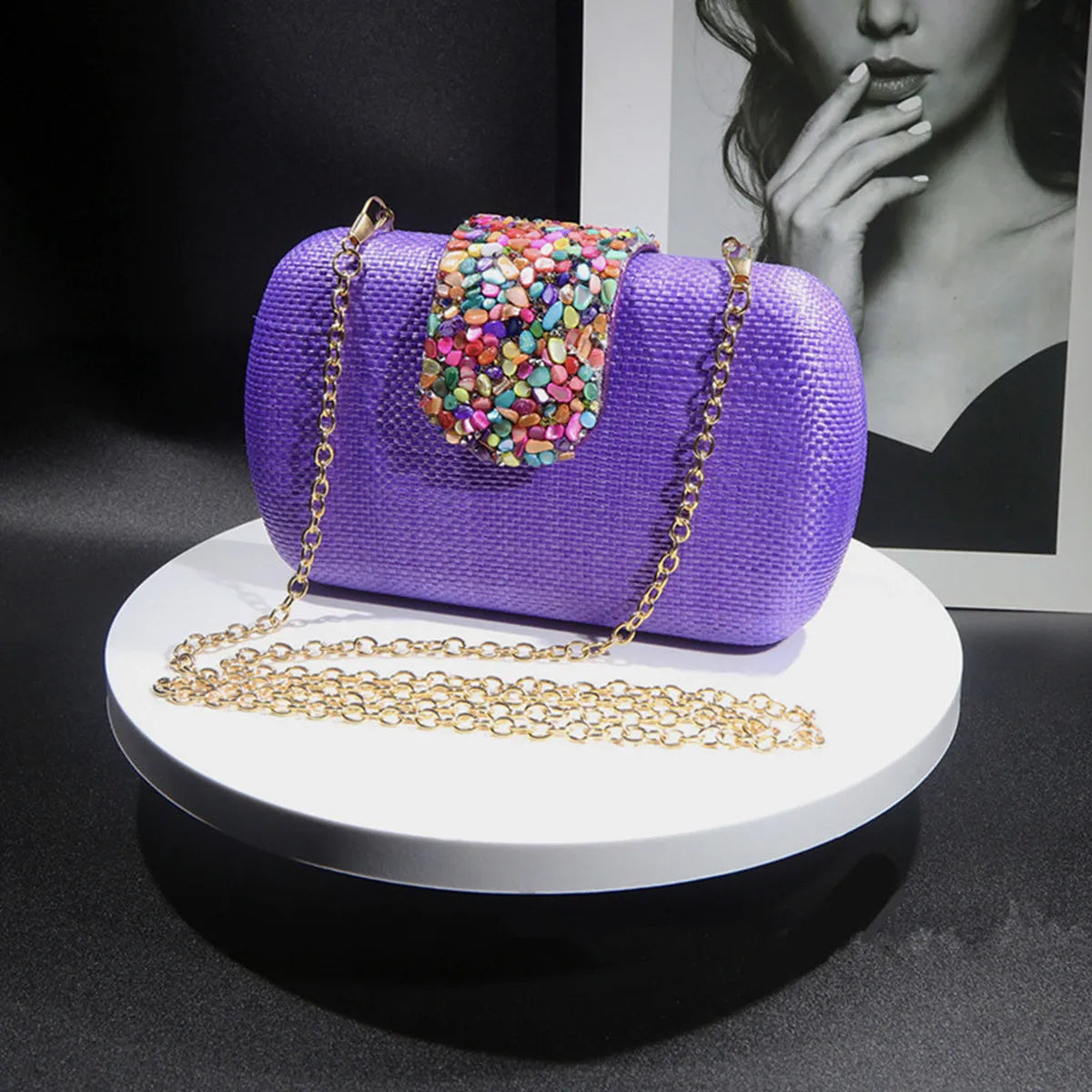 Woven Crossbody  Evening Clutch Bag