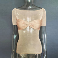 See Through Mesh Crop Top