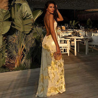 Gold Effect Maxi Dress