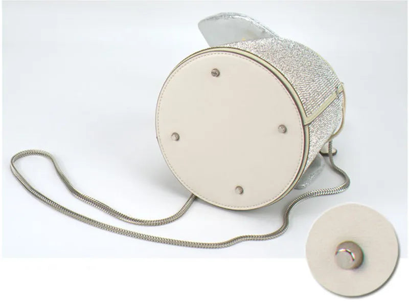 Rhinestones Diamond Evening Bucket Bag