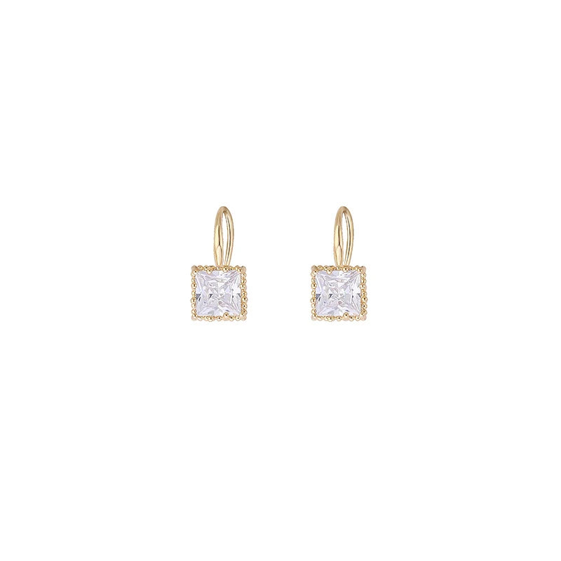 Square Crystal Stone Earrings