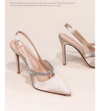 Water Diamond Pointed High-heels