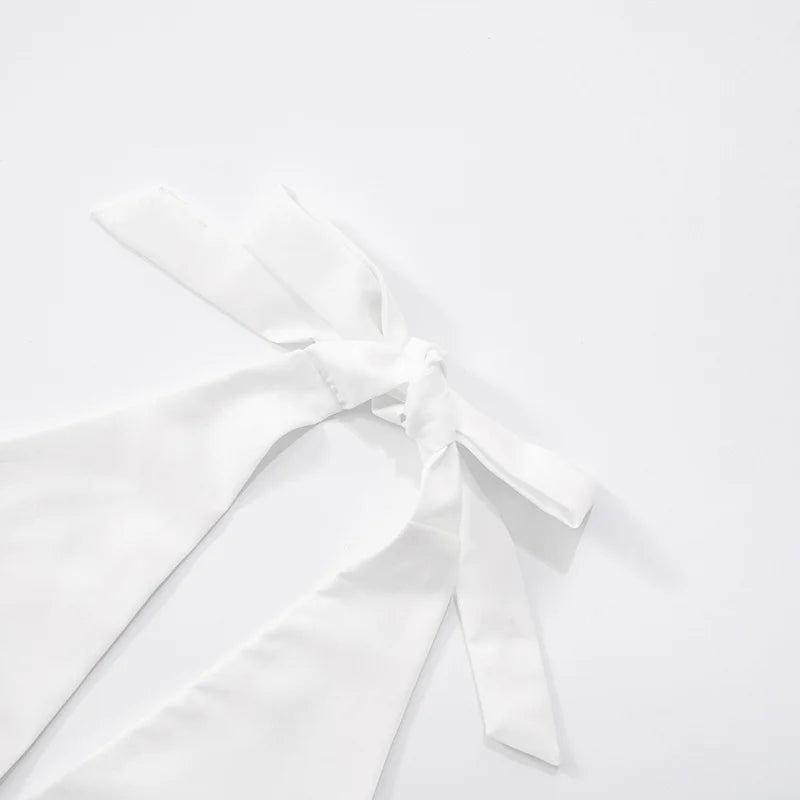 Patchwork Halter Denim Backless Sexy Mini Dress