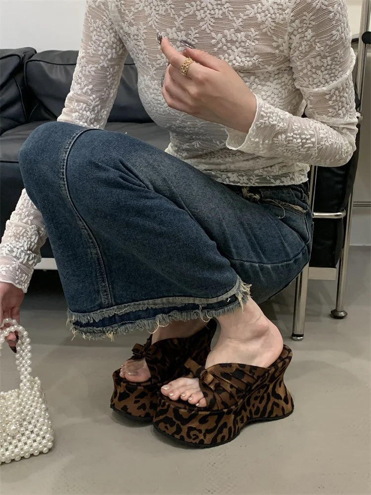 Feral Chic Bow Platform Mules