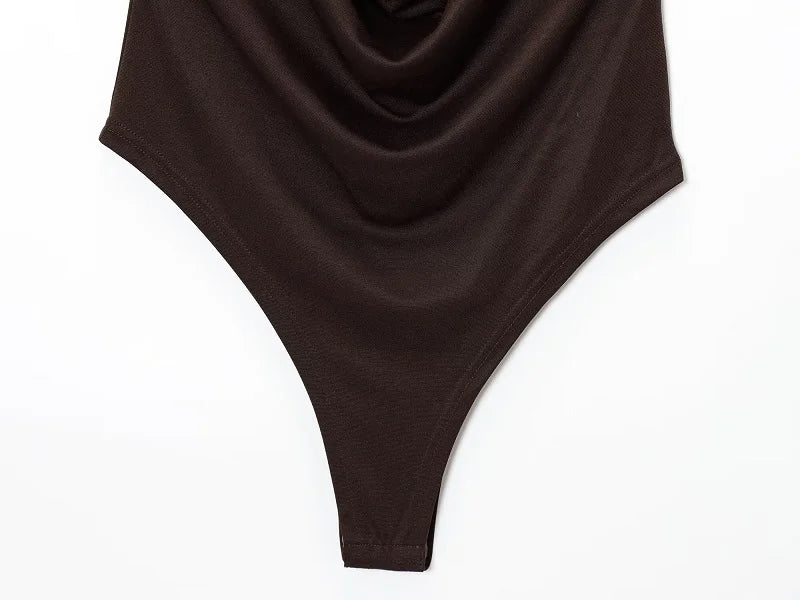 Gold Cuff Collar Sleeveless Bodysuits