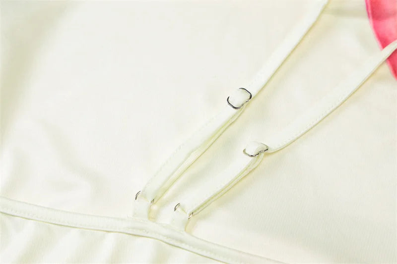 One Shoulder Backless Print Sexy Mini Dress