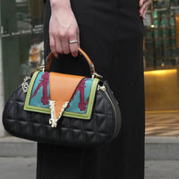 Embroidery Top Handle Designer Shell Shoulder bags