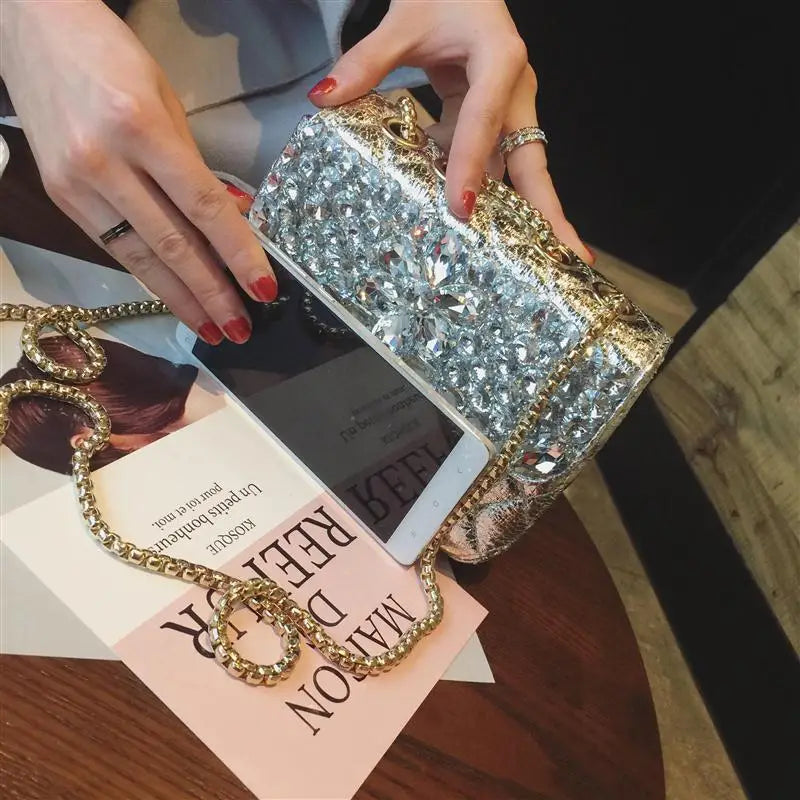 Classic Versatile High-end Diamond Lattice Bag