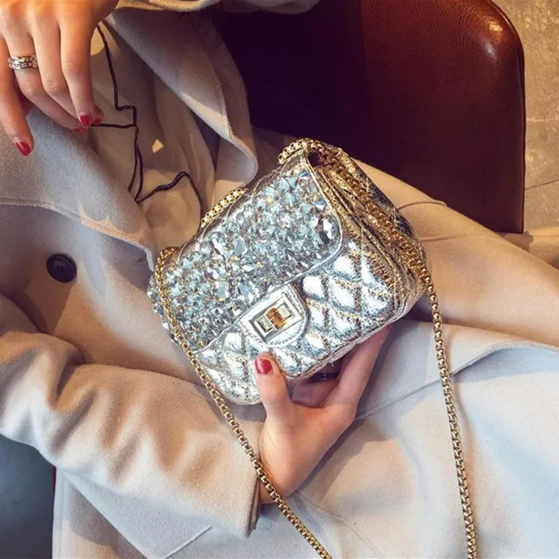 Classic Versatile High-end Diamond Lattice Bag