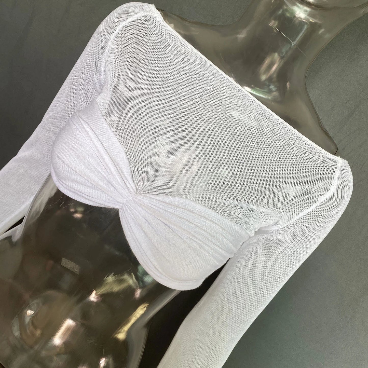 See Through Mesh Crop Top