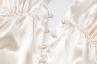 Solid Halter V Neck Backless Sexy Mini Dress