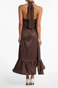 Dot Me Down Halter Maxi