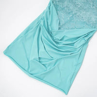 Halter Lace Sexy Patchwork Mini Dress