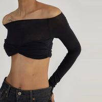 See Through Mesh Crop Top