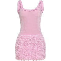 Flowers Hem Mini Dress