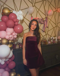 A-Line Strapless Sexy Mini Dress