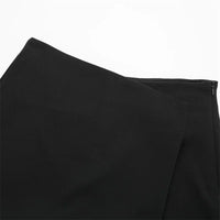 High Waist Mini Asymmetric Skort