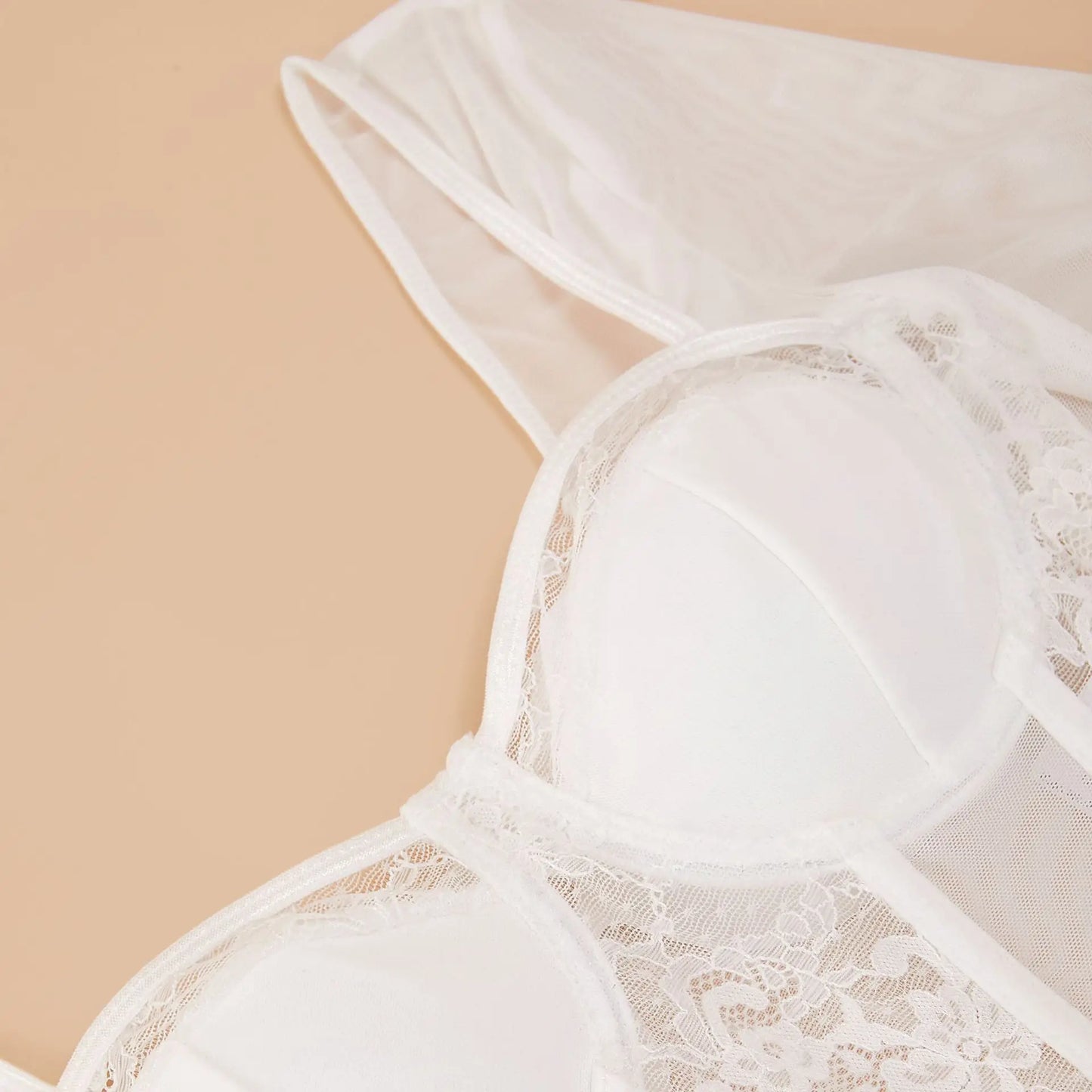 Chic Sexy V Neck Long Sleeve Mesh Crop Top