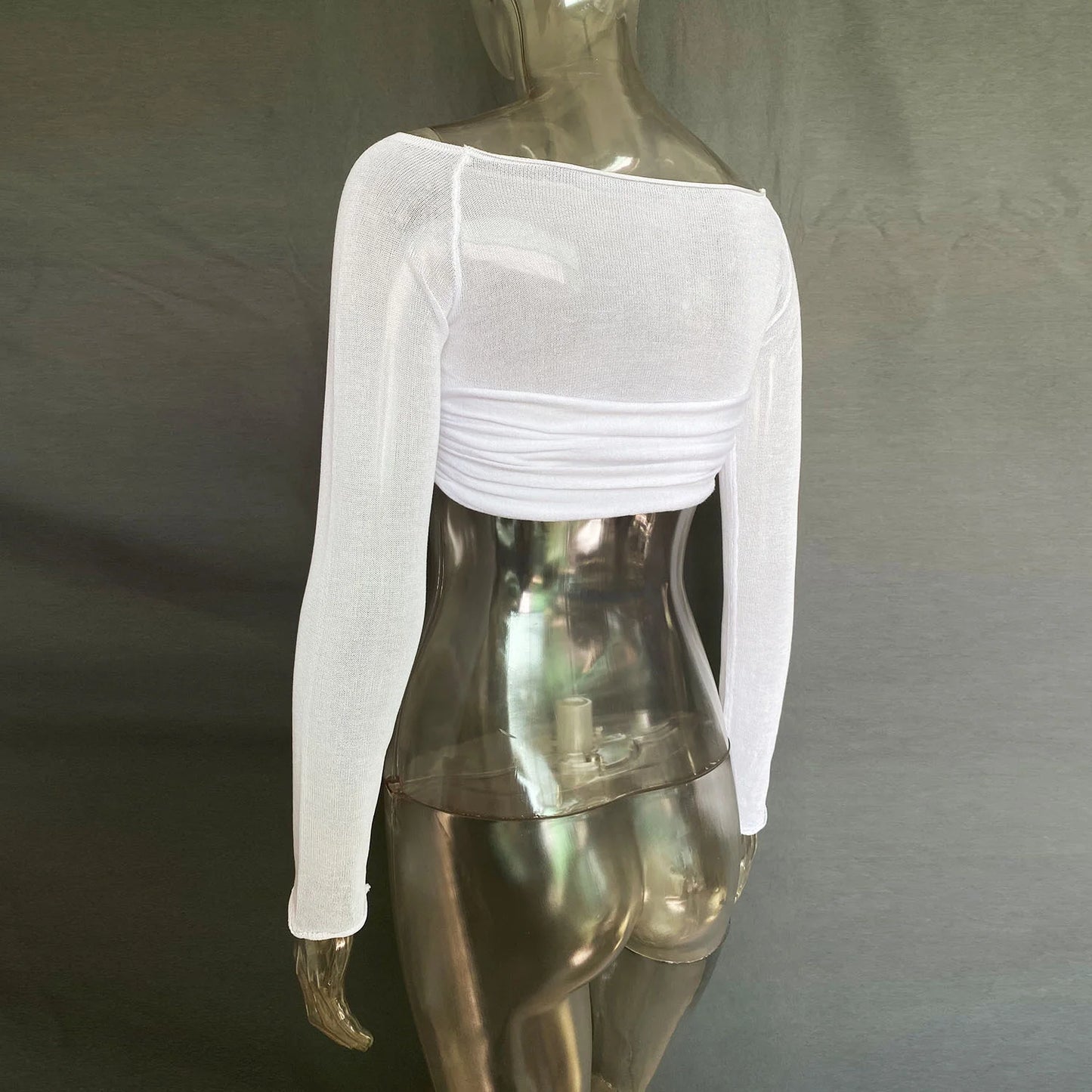 See Through Mesh Crop Top