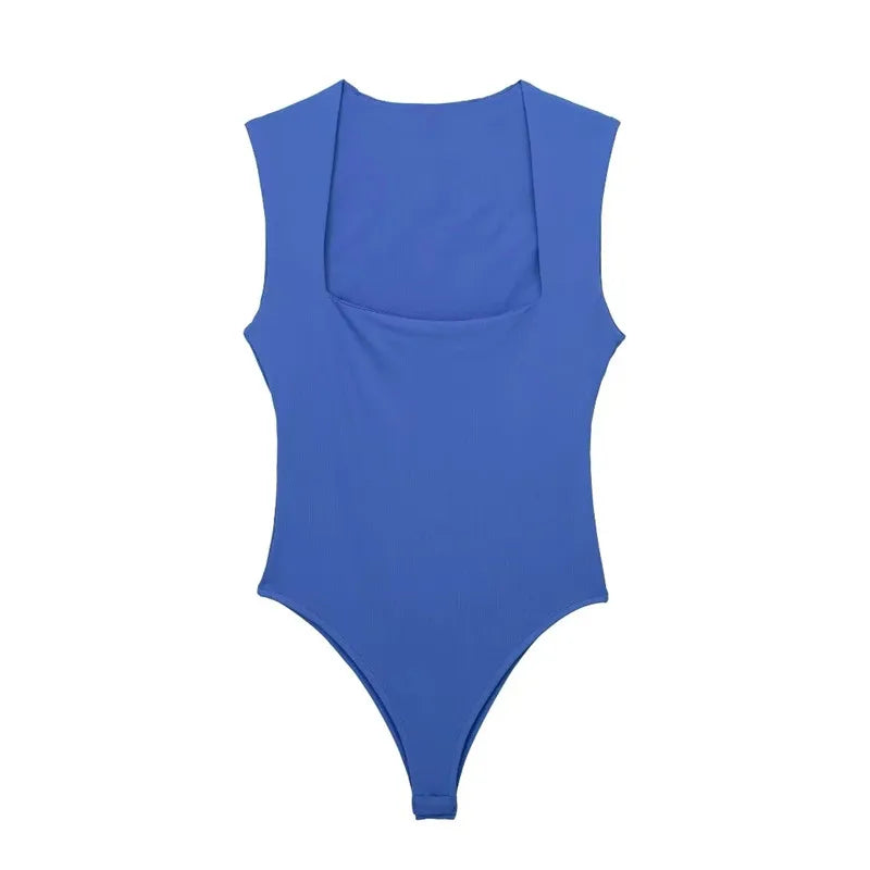 Square Neck Sleeveless Bodysuit