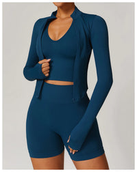 2pcs Seamless Yoga Short / Leggings Set