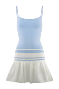 Spaghetti Strap Sleeveless Backless Ruffle Patchwork Mini Dress